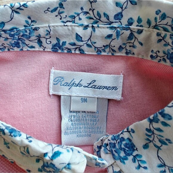 Ralph Lauren New Pink Romper and Kate Quinn Tank Onesie Size 0-3 and 9m - Picture 5 of 11